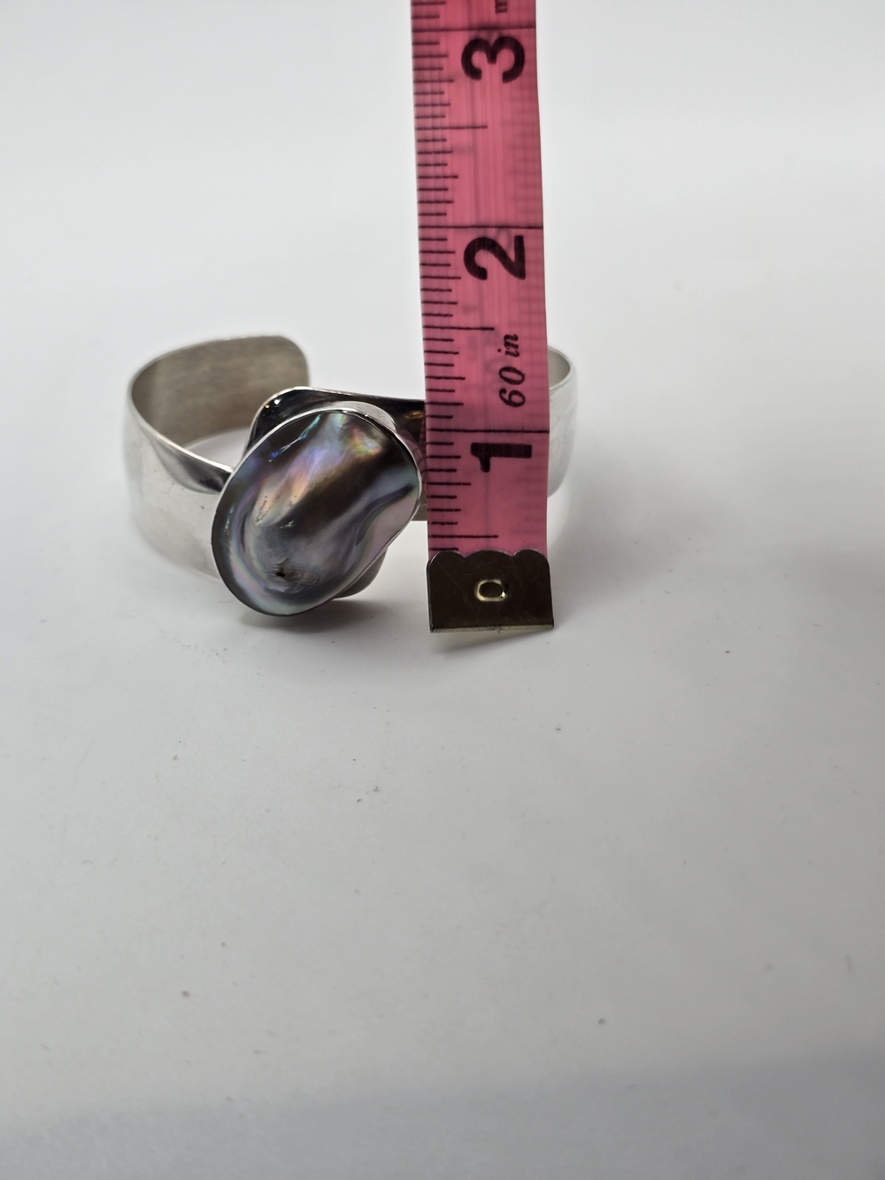Jay King Desert Rose Trading Sterling Silver Cuff Bracelet with Iridescent MOP - Picture 9 of 9